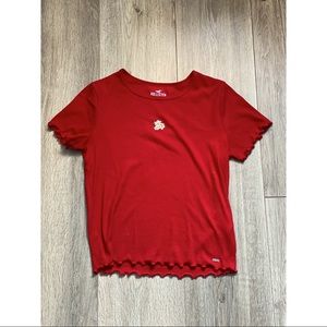 Red Hollister Baby Tee